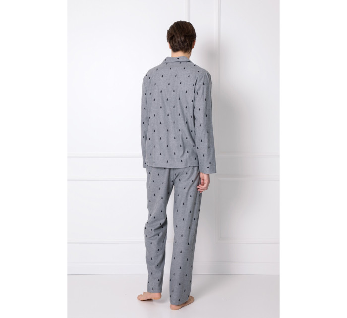 Pánské pyžamo Ellis šedé - Aruelle