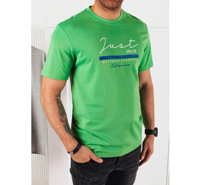 Pánské zelené tričko s potiskem FashionStreet RX5426