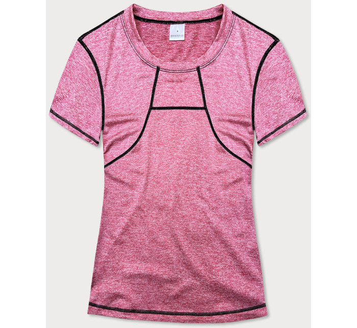 Růžové dámské sportovní tričko Tshirt s ozdobným model 18416126 - MADE IN ITALY