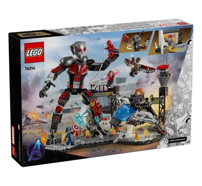 LEGO MARVEL SUPER HEROES 76314 Captain America: Válka hrdinů - bitva