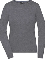 Daiber JN 1313 Dámský svetr s kulatým výstřihem 02.1313 grey heather