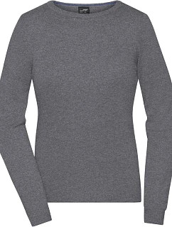 Daiber JN 1313 Dámský svetr s kulatým výstřihem 02.1313 grey heather