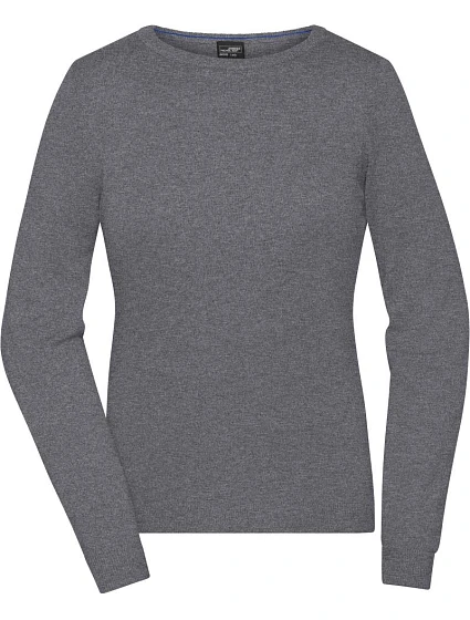 Daiber JN 1313 Dámský svetr s kulatým výstřihem 02.1313 grey heather Daiber JN 1313 Dámský svetr s kulatým výstřihem 02.1313 grey heather