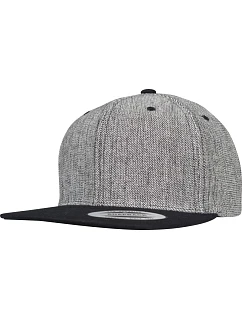 Flexfit 6089MS/6089VM 6 panelová Snapback kšiltovka "Melange" 55.689M black melange/black