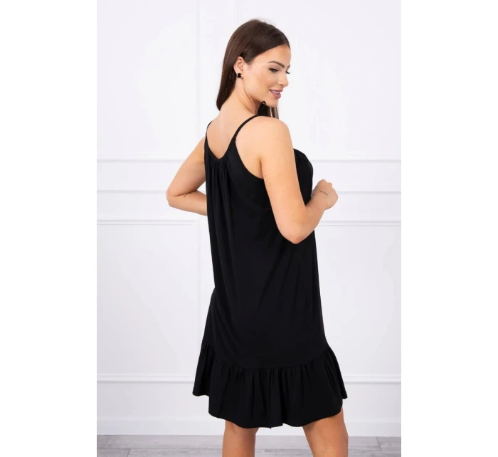 Šaty s model 21752900 páskem černé - K-Fashion