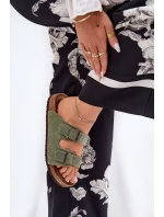 Dámské Semišové Sandály S Přezkami Big Star model 21692060 Zelené - Big Star Shoes