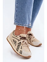 Kožené semišové dámské tenisky Big Star model 22074804 béžové - Big Star Shoes Kožené semišové dámské tenisky Big Star model 22074804 béžové - Big Star Shoes