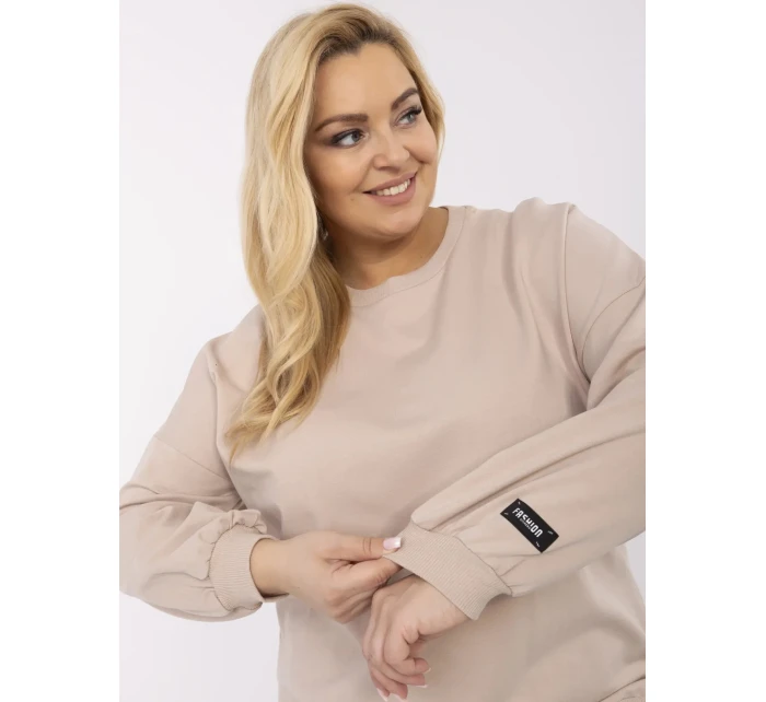 Bluza RV BZ model 21072703 beżowy - FPrice Bluza RV BZ model 21072703 beżowy - FPrice