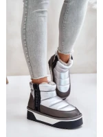 Nízké sněhule na silné podrážce D.Franklin Stříbrné Nízké sněhule na silné podrážce D.Franklin Stříbrné