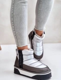 Nízké sněhule na silné podrážce D.Franklin Stříbrné