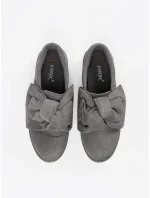 Jedinečné dámské šedo-stříbrné  tenisky bez podpatku