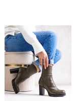 Boty na podpatku model 205810 Solea Boty na podpatku model 205810 Solea