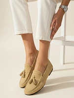 Dámské žluté semišové mokasíny FashionStreet ZY1339