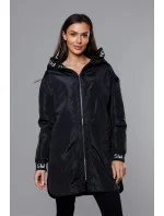 Tenká černá dámská bunda s ozdobnou lemovkou model 18019106 - S'WEST