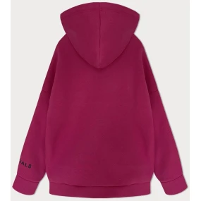 Hrubší dámská klokaní mikina ve fuchsijové barvě (22936)