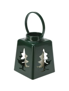 LED ADVENTNÍ LUCERNA 13CM ZELENÁ