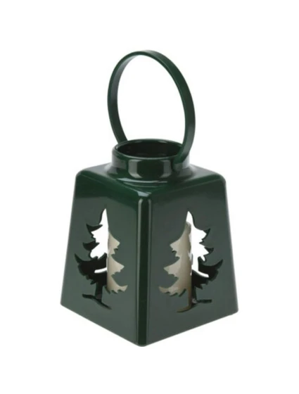 LED ADVENTNÍ LUCERNA 13CM ZELENÁ