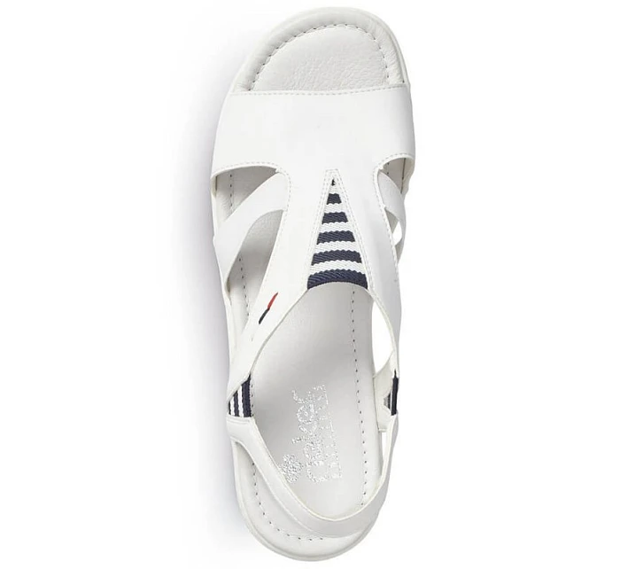 Sandály na platformě Rieker W V02Y5 white Sandály na platformě Rieker W V02Y5 white