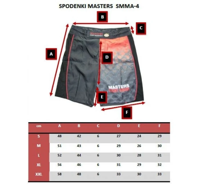 MASTERS MMA šortky - SMMA-4 PROMOCJA