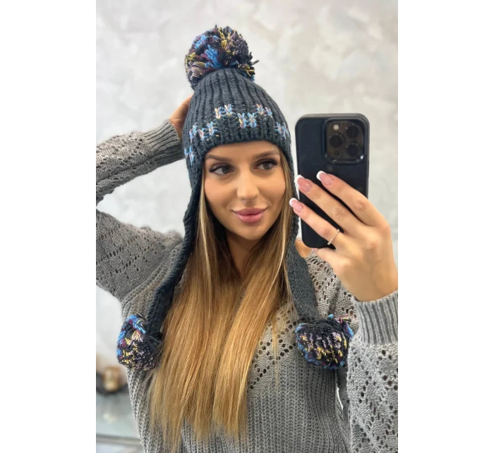 Dámské ušanky Nadia K321 graphite