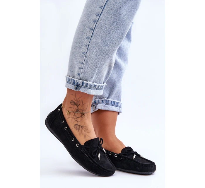 Dámské semišové mokasíny černé model 21625493 - Boto