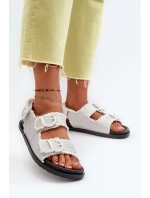 Dámské bílé zdobené džínové sandály model 21657662 - Boto