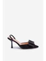 Textilní Lodičky S Mašlí Černé model 21681039 - Boto