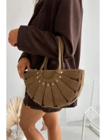 Kabelka z přírodního semiše béžová model 21721798 - Boto