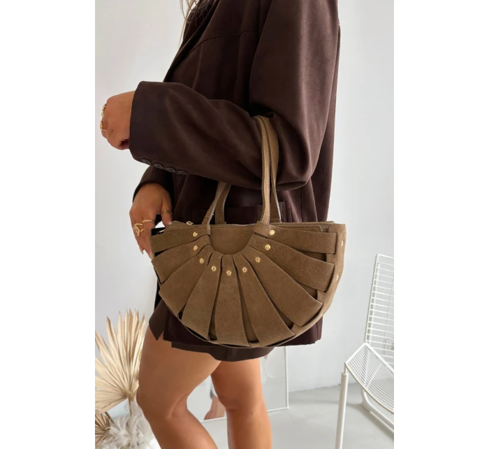 Kabelka z přírodního semiše béžová model 21721798 - Boto