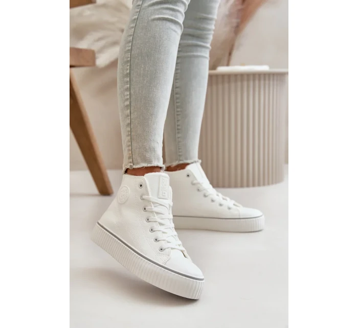 Dámské Zateplené Tenisky Z Eko Kůže Big Star Bílé Dámské Zateplené Tenisky Z Eko Kůže Big Star Bílé