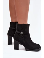 Dámské kotníkové boty Zayna na sloupku – černé Dámské kotníkové boty Zayna na sloupku – černé