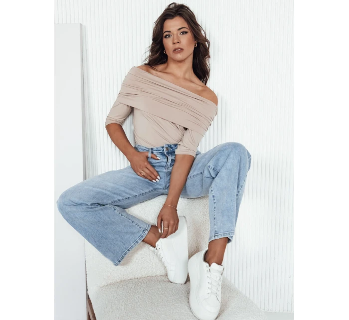 dámská pruhovaná halenka béžová Dstreet model 21976248 - FashionStreet