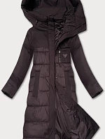 Zimní bunda Libland z kombinovaných materiálů, hnědá (7820)