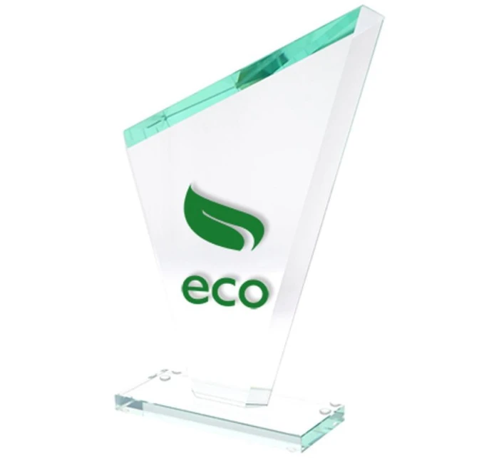 Gravírovaná skleněná trofej + malířská výplň Gravírovaná skleněná trofej + malířská výplň