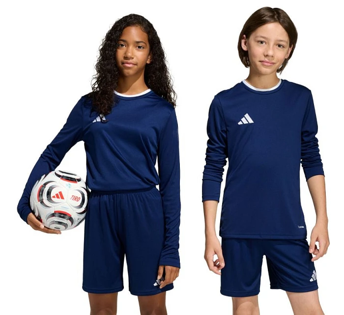 Adidas Entrada 26 dětské tričko s dlouhým rukávem tmavě modré KF5877 Adidas Entrada 26 dětské tričko s dlouhým rukávem tmavě modré KF5877