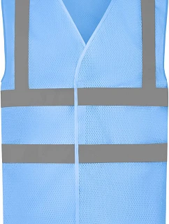Yoko HVW 120 Hi-Vis síťovaná bezpečnostní vesta 79.W120 sky blue