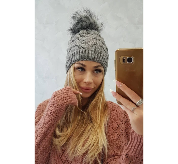 Fleecová čepice Ela K242 tmavě šedá