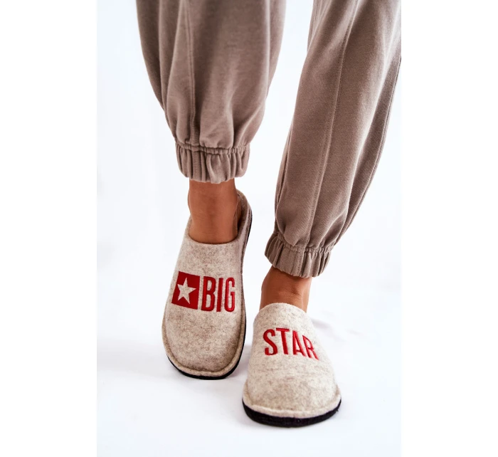 Domácí pantofle Big Star KK276021 Béžová