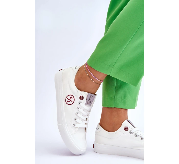 Dámské Cross Jeans Fabric Sneakers LL2R4043 Bílé