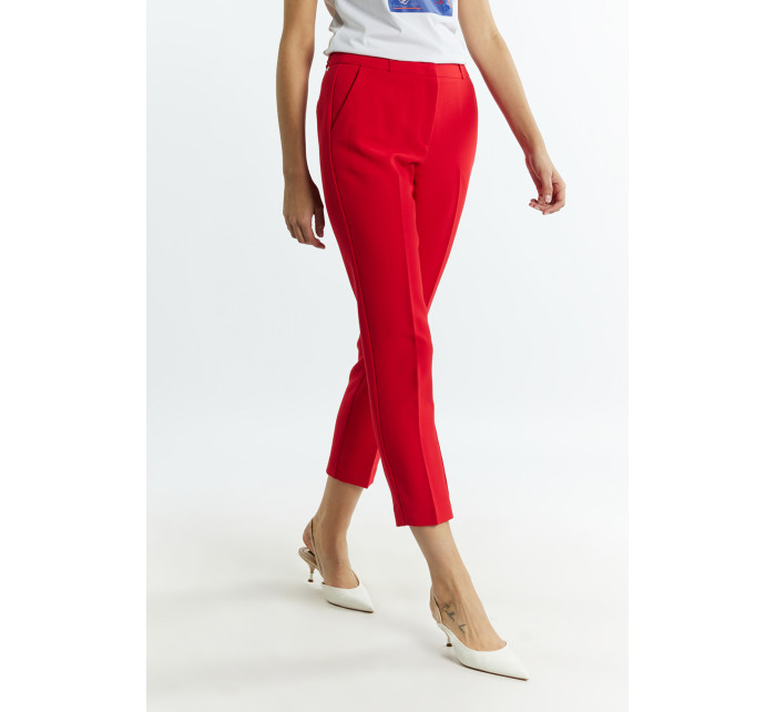 Monnari Elegantní kalhoty Elegantní dámské kalhoty Červená barva