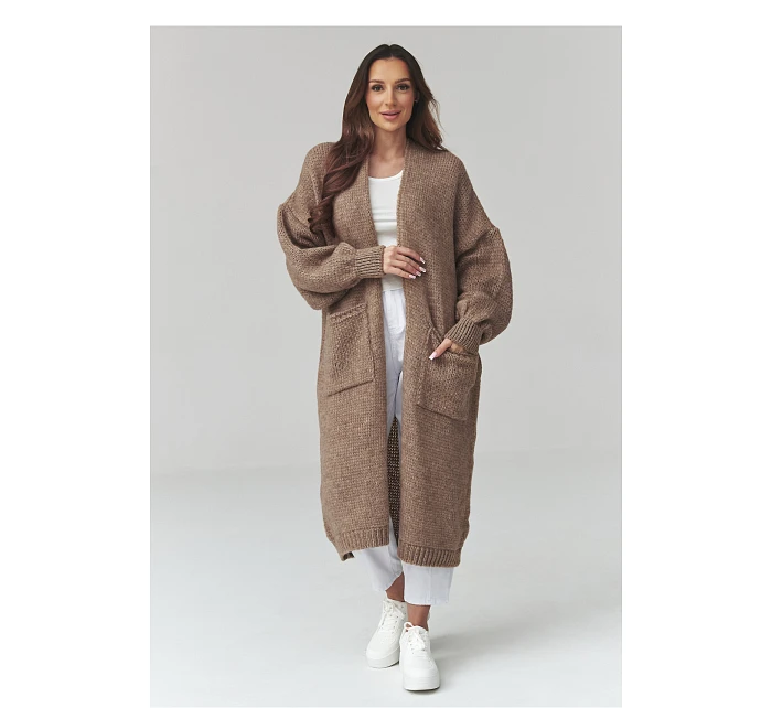 Svetr na zapínání  model 226869 Makadamia