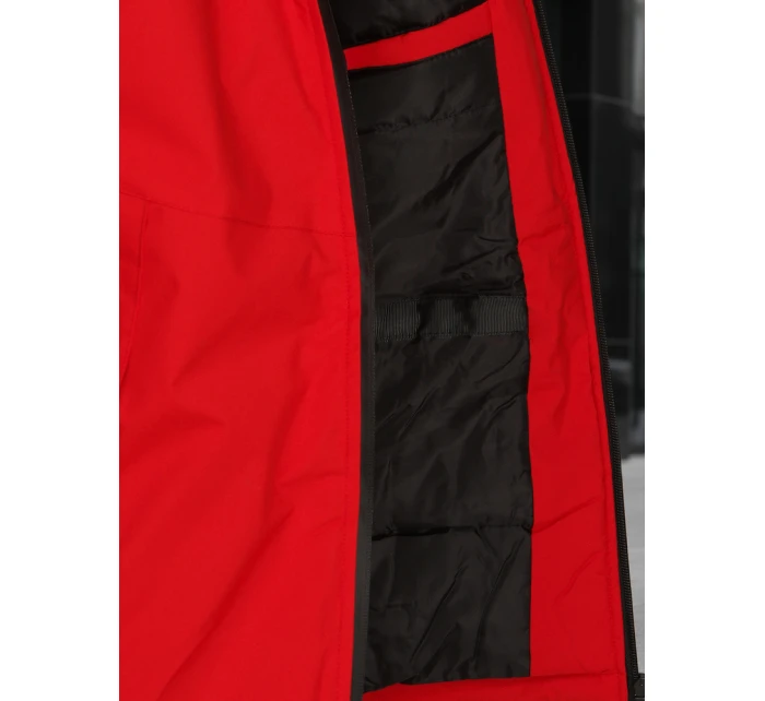 Pánská zimní bunda s kapucí červená FashionStreet TX5121