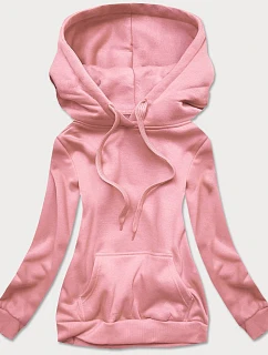 Dámská tepláková mikina v pudrově růžové barvě model 20612945 - J.STYLE