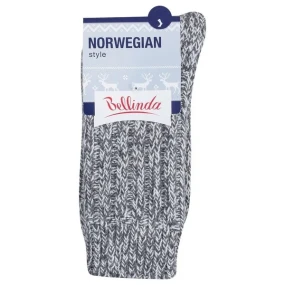 Zimní unisex ponožky NORWEGIAN STYLE SOCKS - BELLINDA - šedá Zimní unisex ponožky NORWEGIAN STYLE SOCKS - BELLINDA - šedá