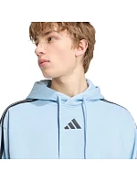 Bluza męska adidas Essentials 3-Stripes Fleece Hoodie błękitna KY4170 pánské