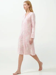 Růžová noční košile s leopardím potiskem model 20516109 - Vamp