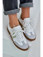 model 21684284 Kožené Nízké Tenisky Dámské Bílé - Zazoo