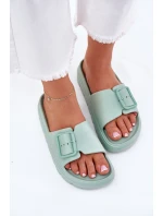 Dámské Pantofle Z Pěny Na Platformě S Přezkou Zelené Viasara Dámské Pantofle Z Pěny Na Platformě S Přezkou Zelené Viasara