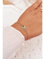 Dámský náramek s přívěskem model 21776927 s květinami zlatý - Boto Dámský náramek s přívěskem model 21776927 s květinami zlatý - Boto