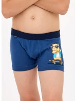 Dětské boxerky Capybara 2 Boy 701/150 Tmavě modrá s potiskem - Cornette Dětské boxerky Capybara 2 Boy 701/150 Tmavě modrá s potiskem - Cornette
